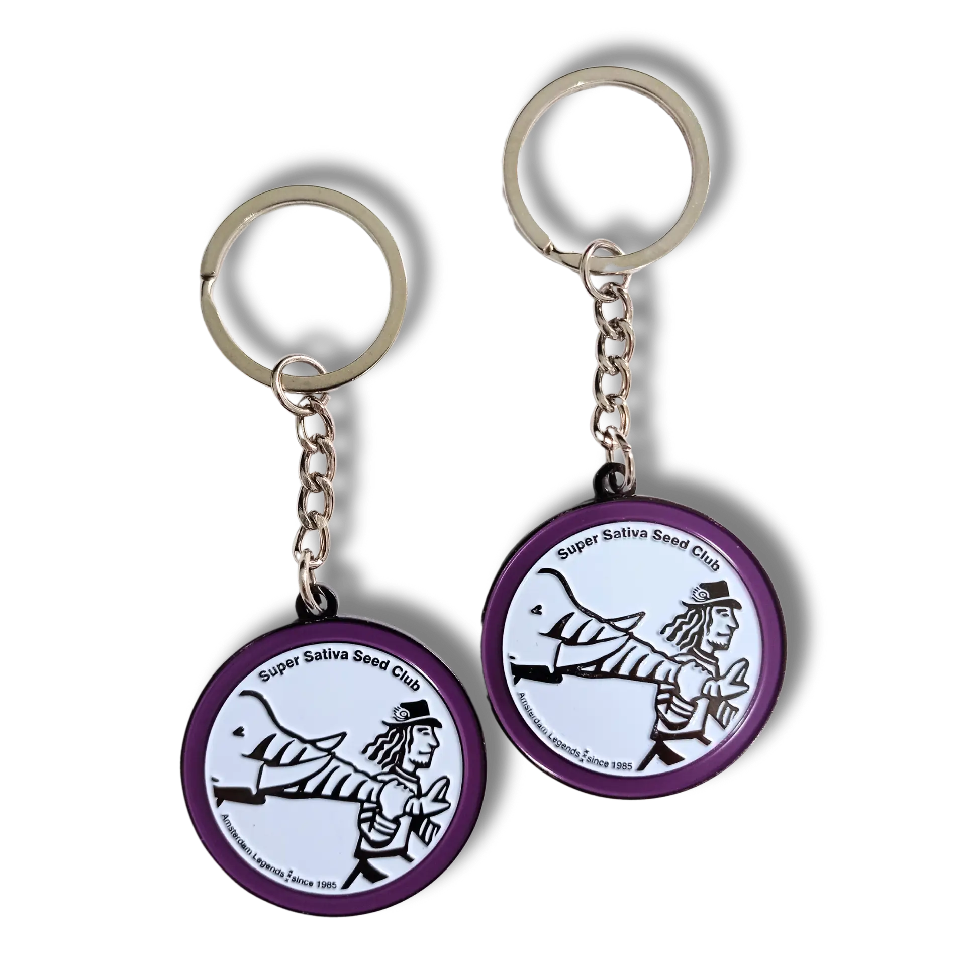 Chaveiro de Metal 4,5cm diametro - Super Sativa Sedds Club