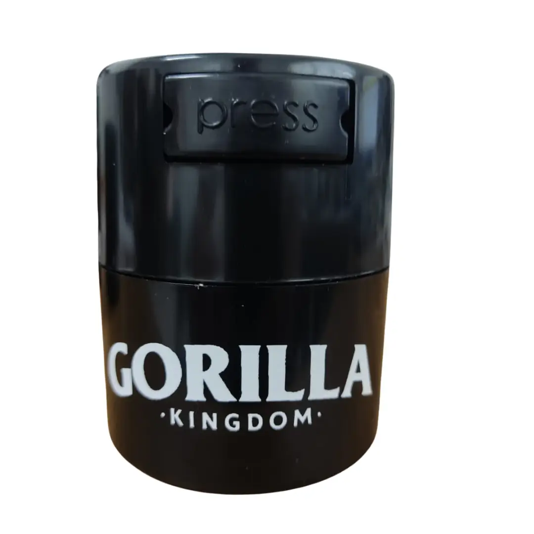 Pote Hermético Preto "Gorila kingdom" 120ml - BSF