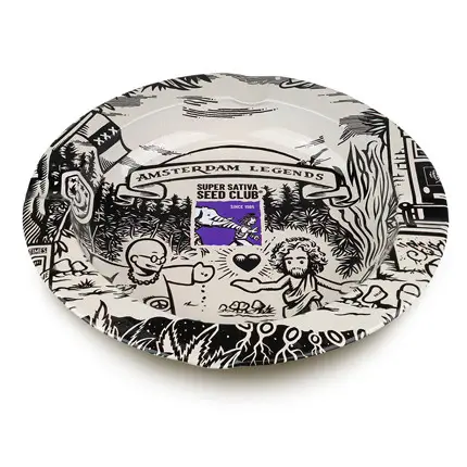 Cinzeiro de Metal Super Sativa Club 14cm de diâmetro "Exclusivo" - SUPER SATIVA SEEDS CLUB